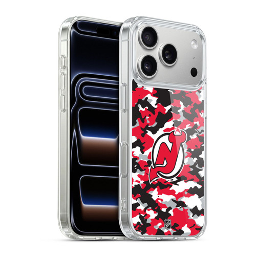 NHL New Jersey Devils Camouflage Soft Gel Case for Apple iPhone 17 Pro