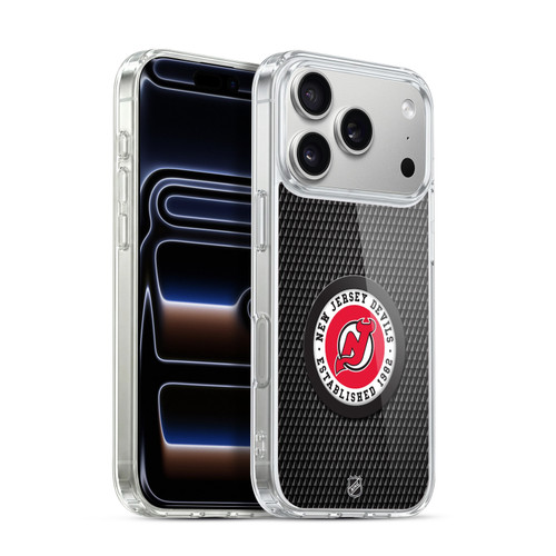 NHL New Jersey Devils Puck Texture Soft Gel Case for Apple iPhone 17 Pro