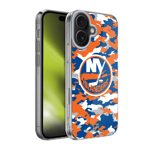 NHL New York Islanders Camouflage Soft Gel Case for Apple iPhone 17