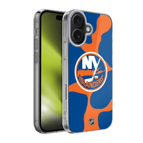 NHL New York Islanders Cow Pattern Soft Gel Case for Apple iPhone 17