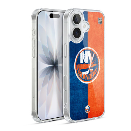 NHL New York Islanders Half Distressed Soft Gel Case for Apple iPhone 17