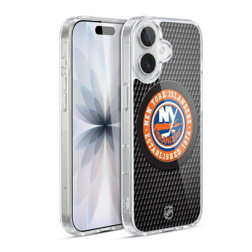 NHL New York Islanders Puck Texture Soft Gel Case for Apple iPhone 17