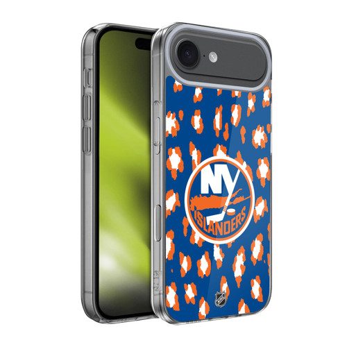 NHL New York Islanders Leopard Pattern Soft Gel Case for Apple iPhone 17 Air