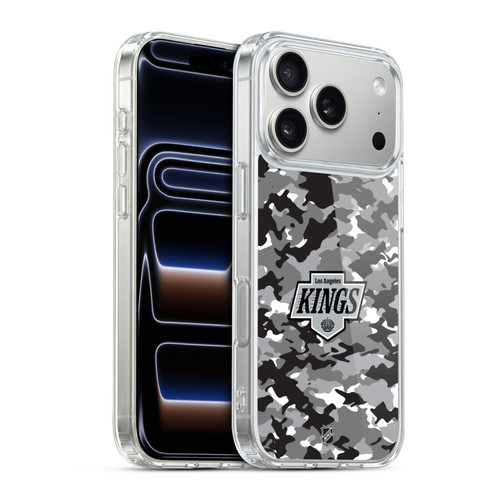 NHL Los Angeles Kings Camouflage Soft Gel Case for Apple iPhone 17 Pro