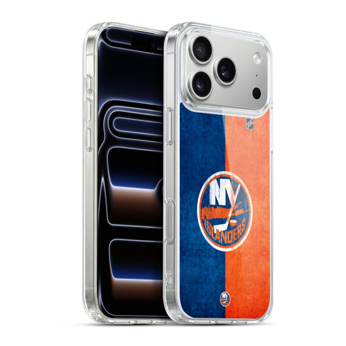 NHL New York Islanders Half Distressed Soft Gel Case for Apple iPhone 17 Pro Max