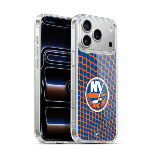 NHL New York Islanders Net Pattern Soft Gel Case for Apple iPhone 17 Pro Max