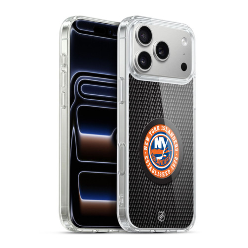NHL New York Islanders Puck Texture Soft Gel Case for Apple iPhone 17 Pro Max