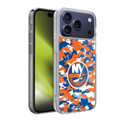 NHL New York Islanders Camouflage Soft Gel Case for Apple iPhone 17 Pro