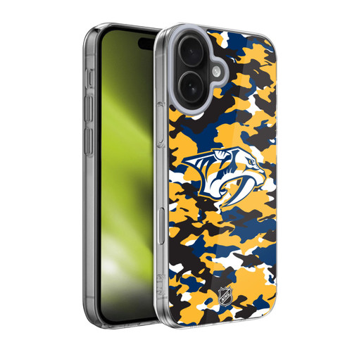 NHL Nashville Predators Camouflage Soft Gel Case for Apple iPhone 17