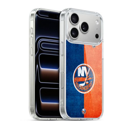 NHL New York Islanders Half Distressed Soft Gel Case for Apple iPhone 17 Pro