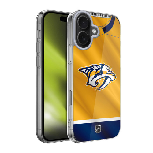 NHL Nashville Predators Jersey Soft Gel Case for Apple iPhone 17