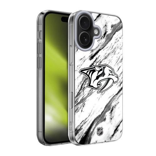 NHL Nashville Predators Marble Soft Gel Case for Apple iPhone 17