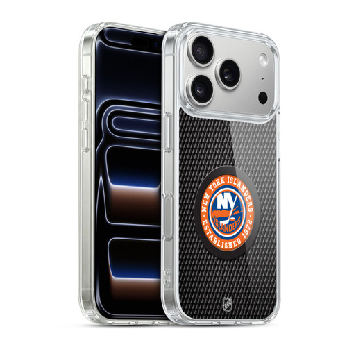 NHL New York Islanders Puck Texture Soft Gel Case for Apple iPhone 17 Pro