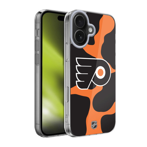 NHL Philadelphia Flyers Cow Pattern Soft Gel Case for Apple iPhone 17