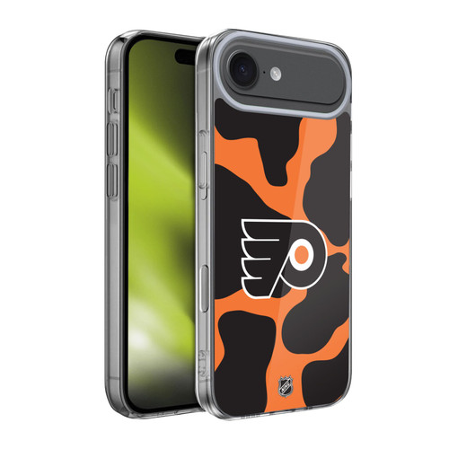 NHL Philadelphia Flyers Cow Pattern Soft Gel Case for Apple iPhone 17 Air