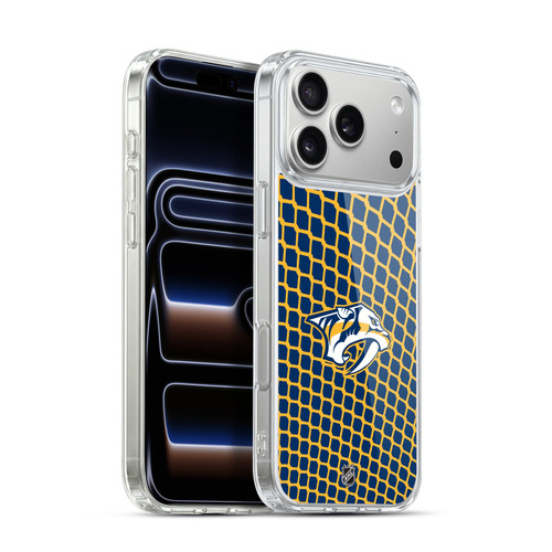 NHL Nashville Predators Net Pattern Soft Gel Case for Apple iPhone 17 Pro Max