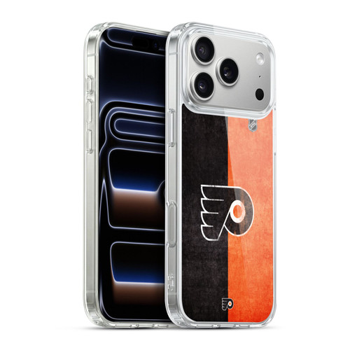 NHL Philadelphia Flyers Half Distressed Soft Gel Case for Apple iPhone 17 Pro Max