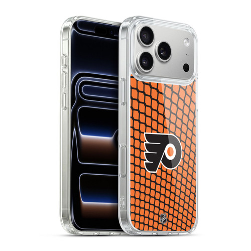 NHL Philadelphia Flyers Net Pattern Soft Gel Case for Apple iPhone 17 Pro Max
