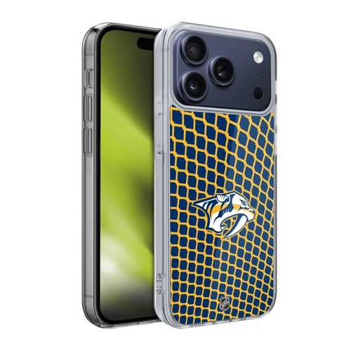 NHL Nashville Predators Net Pattern Soft Gel Case for Apple iPhone 17 Pro NHL Nashville Predators Net Pattern Soft Gel Case for Apple iPhone 17 Pro