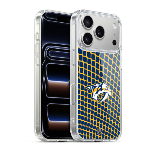 NHL Nashville Predators Net Pattern Soft Gel Case for Apple iPhone 17 Pro