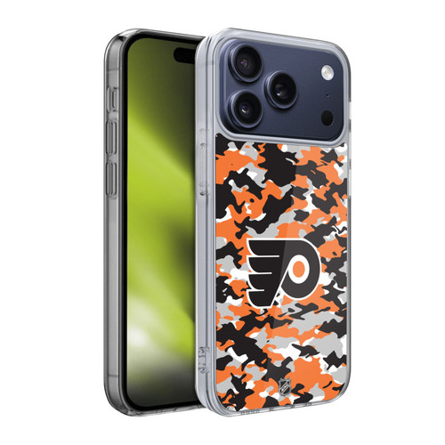 NHL Philadelphia Flyers Camouflage Soft Gel Case for Apple iPhone 17 Pro