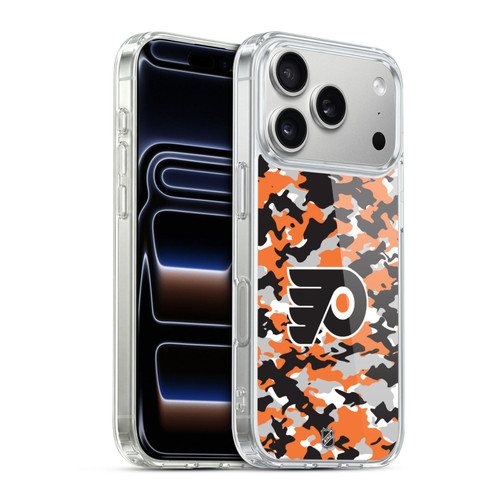 NHL Philadelphia Flyers Camouflage Soft Gel Case for Apple iPhone 17 Pro