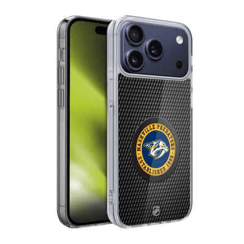 NHL Nashville Predators Puck Texture Soft Gel Case for Apple iPhone 17 Pro