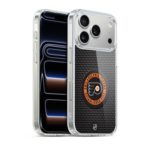 NHL Philadelphia Flyers Puck Texture Soft Gel Case for Apple iPhone 17 Pro