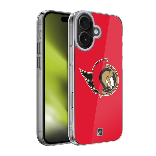 NHL Ottawa Senators Plain Soft Gel Case for Apple iPhone 17