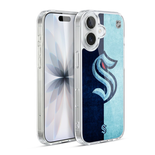 NHL Seattle Kraken Half Distressed Soft Gel Case for Apple iPhone 17
