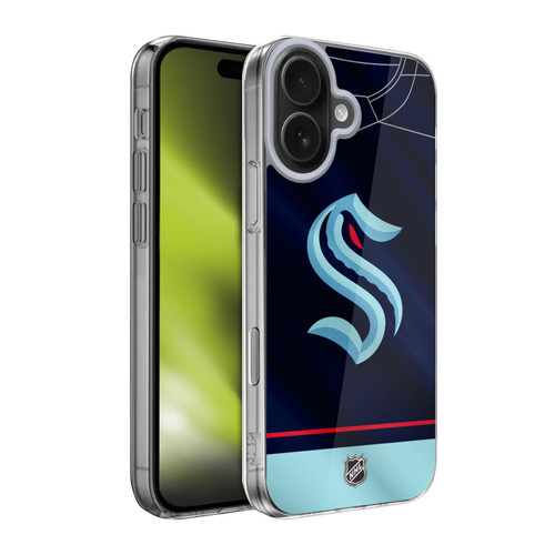 NHL Seattle Kraken Jersey Soft Gel Case for Apple iPhone 17