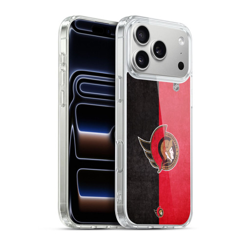 NHL Ottawa Senators Half Distressed Soft Gel Case for Apple iPhone 17 Pro Max