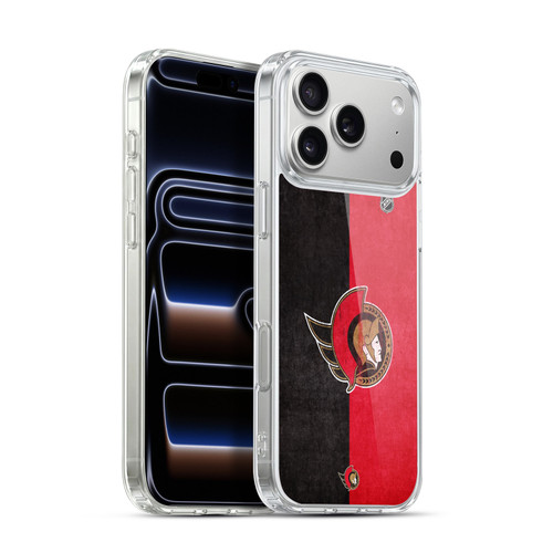 NHL Ottawa Senators Half Distressed Soft Gel Case for Apple iPhone 17 Pro Max