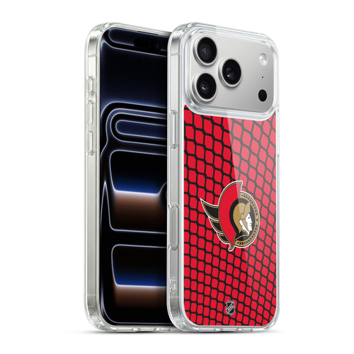 NHL Ottawa Senators Net Pattern Soft Gel Case for Apple iPhone 17 Pro Max