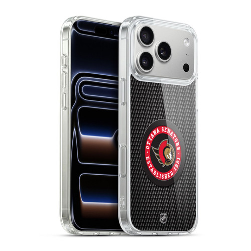 NHL Ottawa Senators Puck Texture Soft Gel Case for Apple iPhone 17 Pro Max