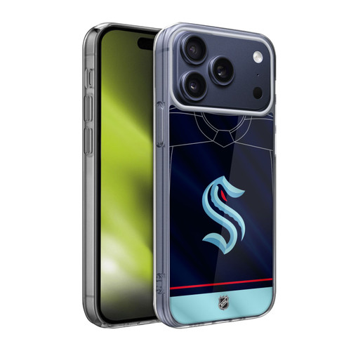NHL Seattle Kraken Jersey Soft Gel Case for Apple iPhone 17 Pro Max