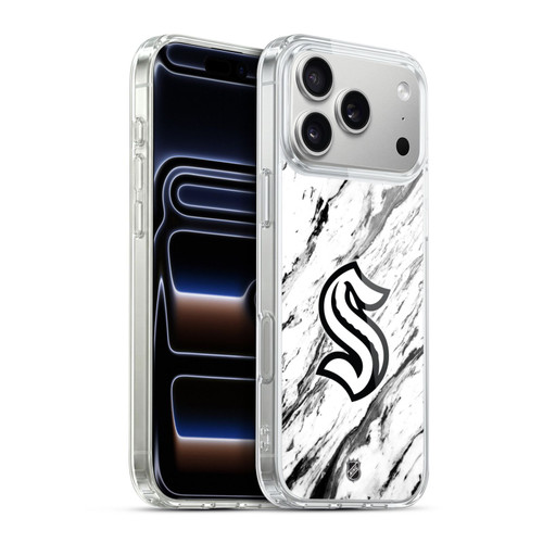 NHL Seattle Kraken Marble Soft Gel Case for Apple iPhone 17 Pro Max