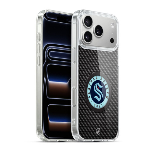 NHL Seattle Kraken Puck Texture Soft Gel Case for Apple iPhone 17 Pro Max
