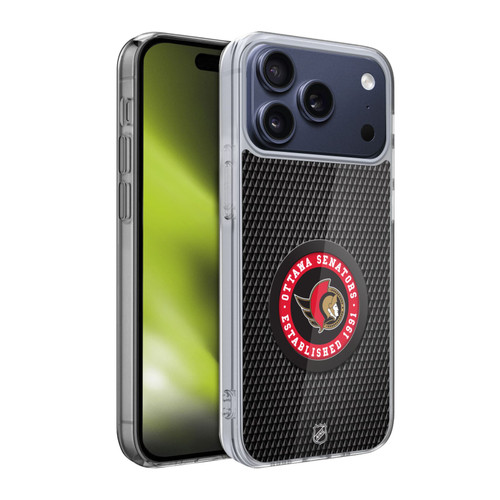 NHL Ottawa Senators Puck Texture Soft Gel Case for Apple iPhone 17 Pro