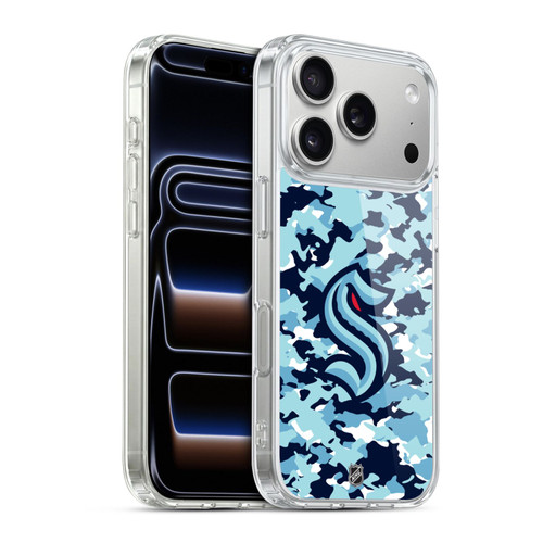 NHL Seattle Kraken Camouflage Soft Gel Case for Apple iPhone 17 Pro