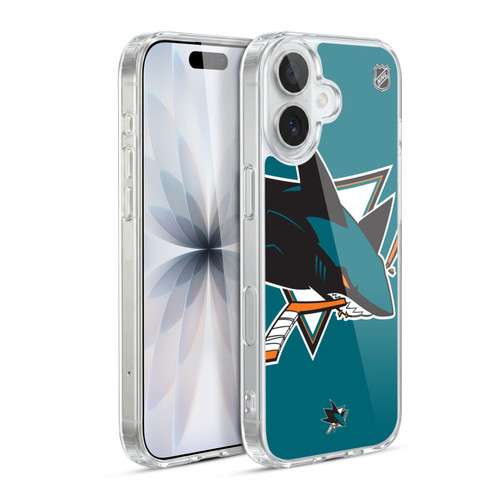 NHL San Jose Sharks Oversized Soft Gel Case for Apple iPhone 17