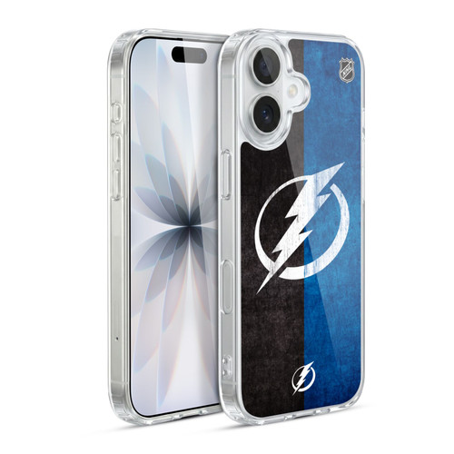 NHL Tampa Bay Lightning Half Distressed Soft Gel Case for Apple iPhone 17