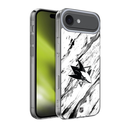NHL San Jose Sharks Marble Soft Gel Case for Apple iPhone 17 Air