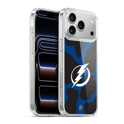 NHL Tampa Bay Lightning Cow Pattern Soft Gel Case for Apple iPhone 17 Pro Max