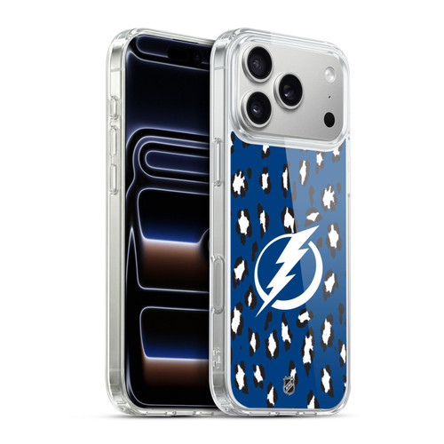 NHL Tampa Bay Lightning Leopard Pattern Soft Gel Case for Apple iPhone 17 Pro Max