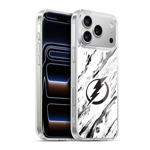 NHL Tampa Bay Lightning Marble Soft Gel Case for Apple iPhone 17 Pro Max