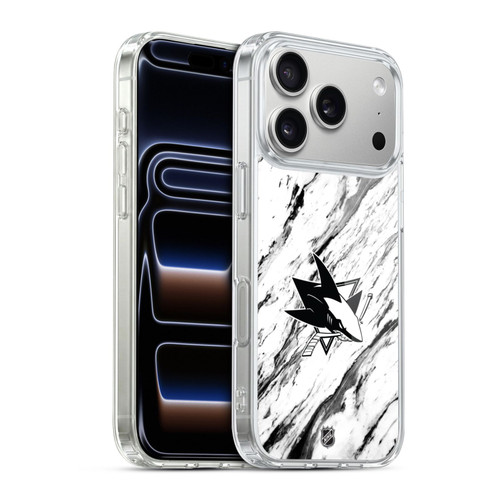 NHL San Jose Sharks Marble Soft Gel Case for Apple iPhone 17 Pro