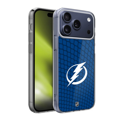 NHL Tampa Bay Lightning Net Pattern Soft Gel Case for Apple iPhone 17 Pro Max