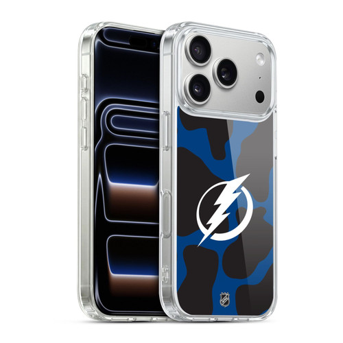 NHL Tampa Bay Lightning Cow Pattern Soft Gel Case for Apple iPhone 17 Pro