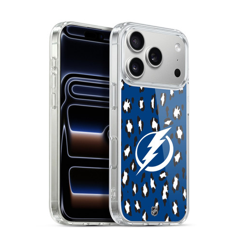NHL Tampa Bay Lightning Leopard Pattern Soft Gel Case for Apple iPhone 17 Pro